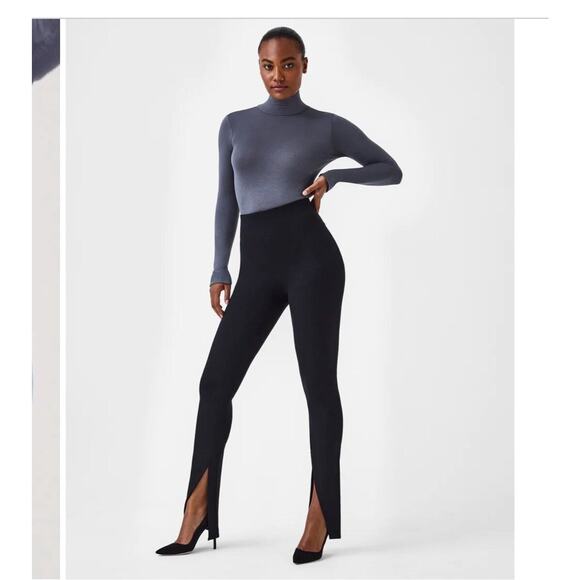 Spanx SPANXshape CoreLuxe Front Slit Leggings Full-Tummy Compression - Picture 4 of 8
